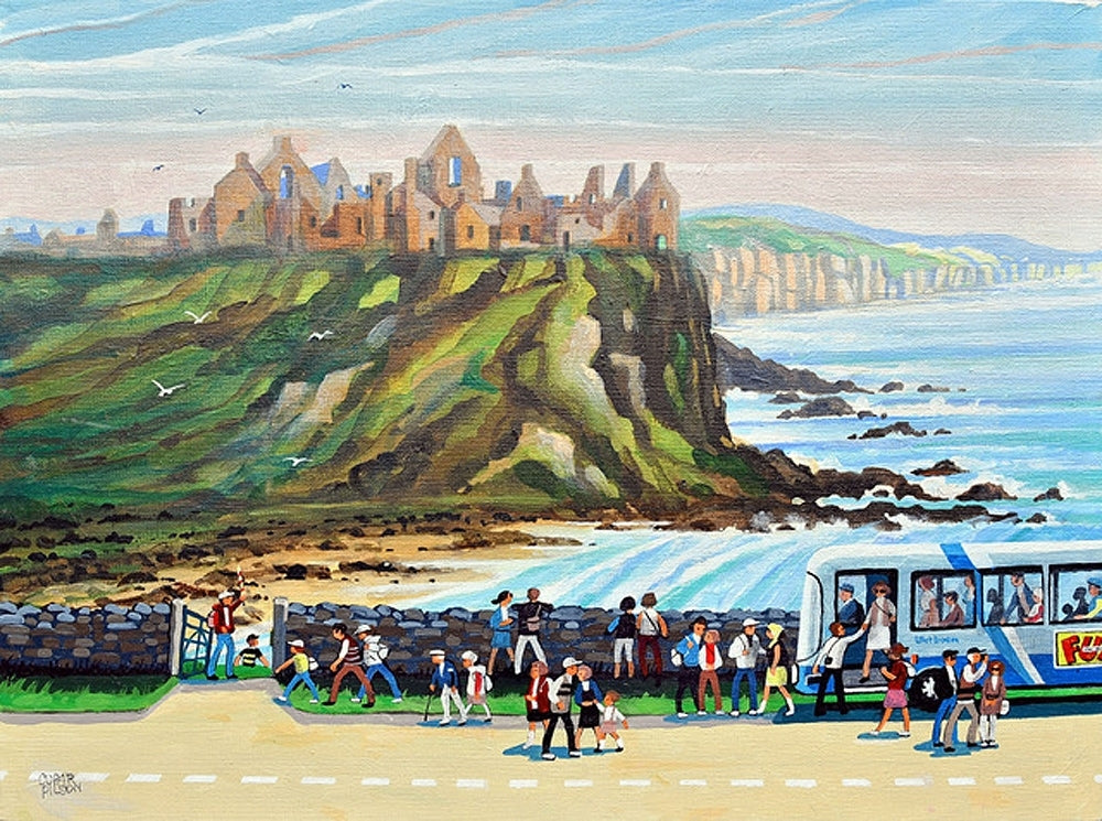 Print - Tourists At Dunluce Castle, Co. Antrim