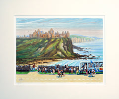 Print - Tourists at Dunluce Castle, Co. Antrim Unframed