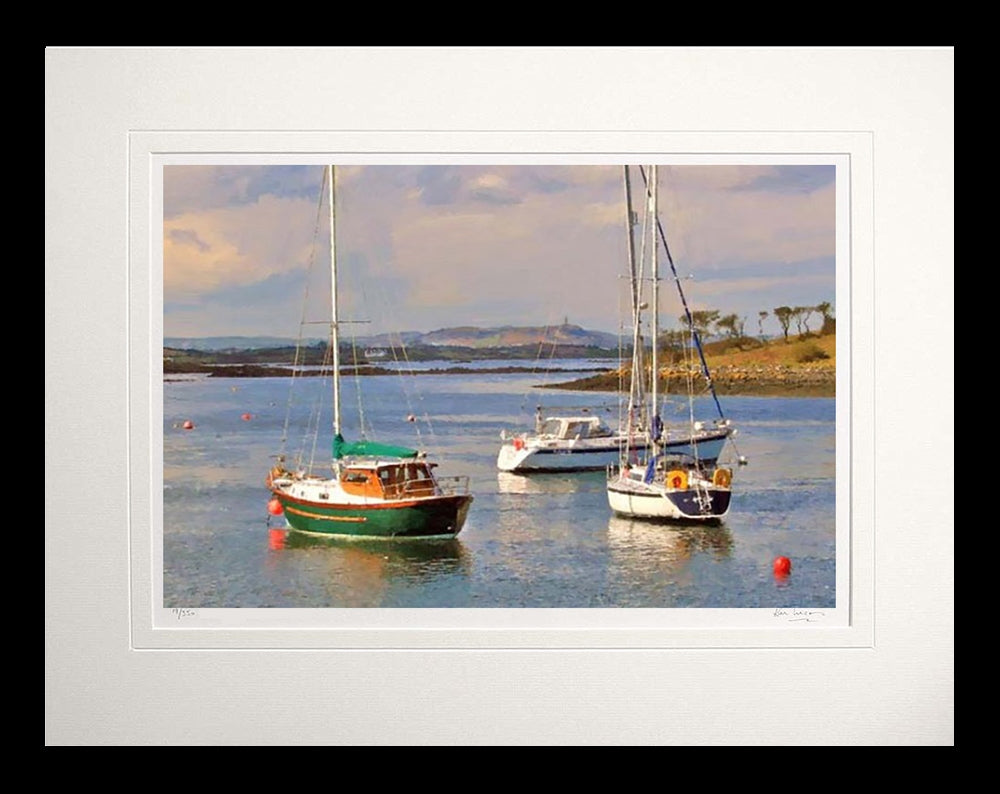 Co Down - Towards Scrabo From Whiterock Flat Black Frame