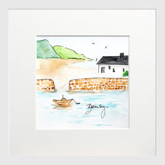 Towards Ballintoy Small Flat White Frame