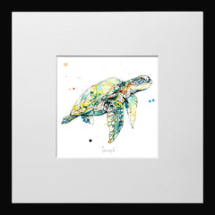 Print Open Edition Animals - Tranquil-12 x 12-Small Flat Black Frame