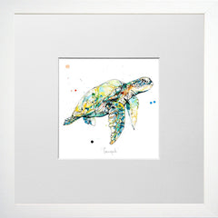 Print Open Edition Animals - Tranquil-12 x 12-Small Flat White Frame