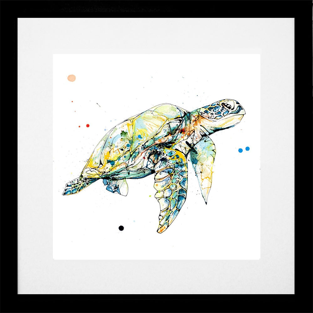Print Open Edition Animals - Tranquil-30 x 30-Black Box Frame (With Mount)