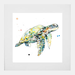 Print Open Edition Animals - Tranquil-30 x 30-White Box Frame (With Mount)