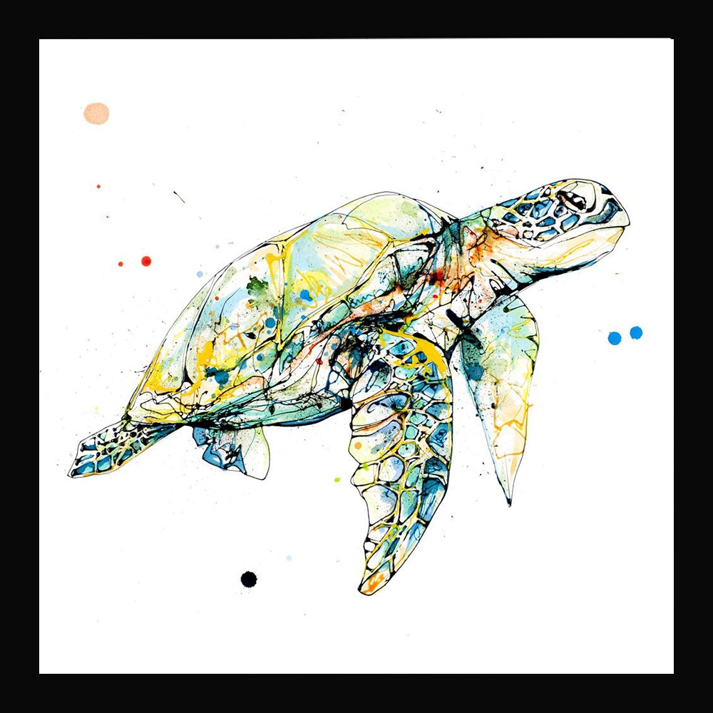 Print Open Edition Animals - Tranquil-30 x 30-Black Box Frame (No Mount)