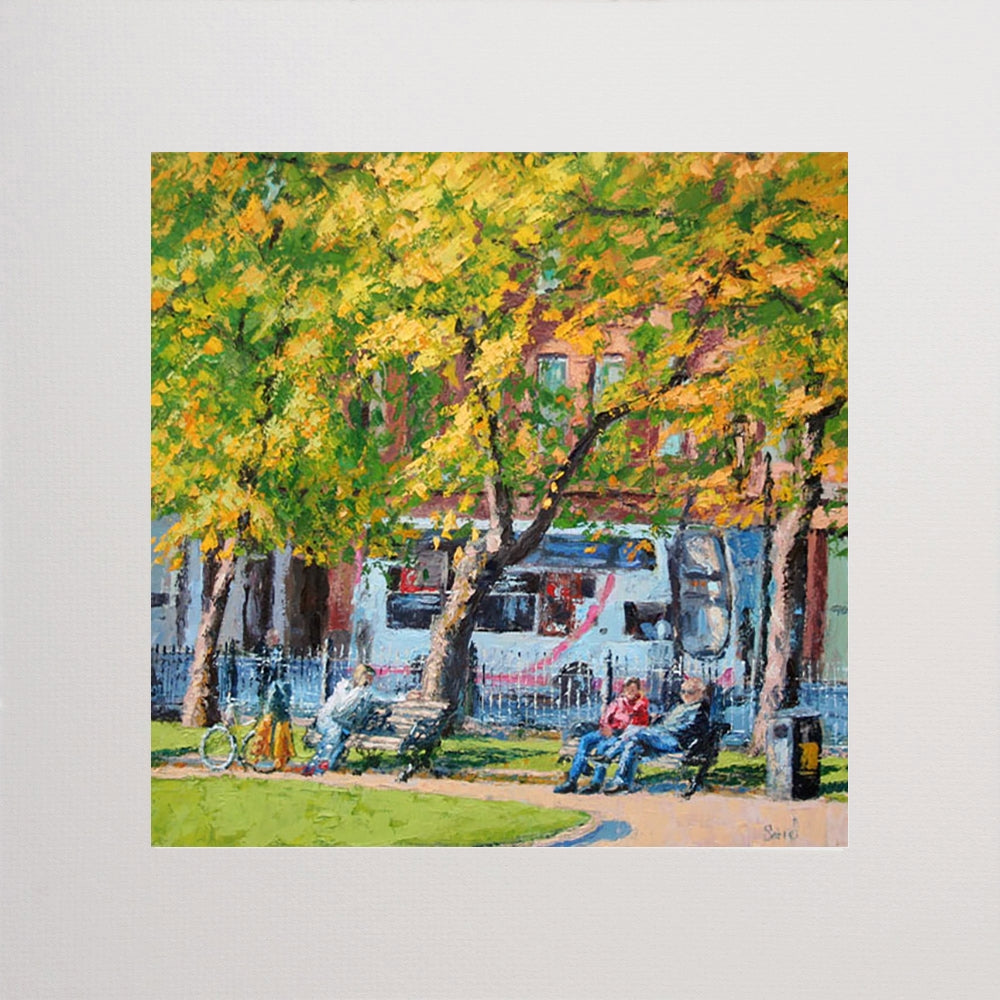 Tranquil Afternoon in the Park, Belfast 17.5 x 17.5 Unframed