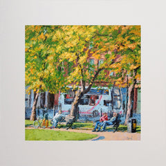 Tranquil Afternoon in the Park, Belfast 17.5 x 17.5 Unframed