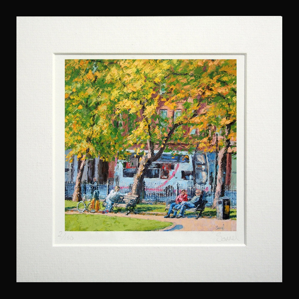 Tranquil Afternoon in the Park, Belfast 14.5 x 14.5 Framed