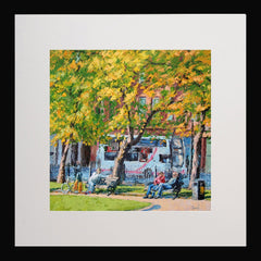 Tranquil Afternoon in the Park, Belfast 17.5 x 17.5 Framed