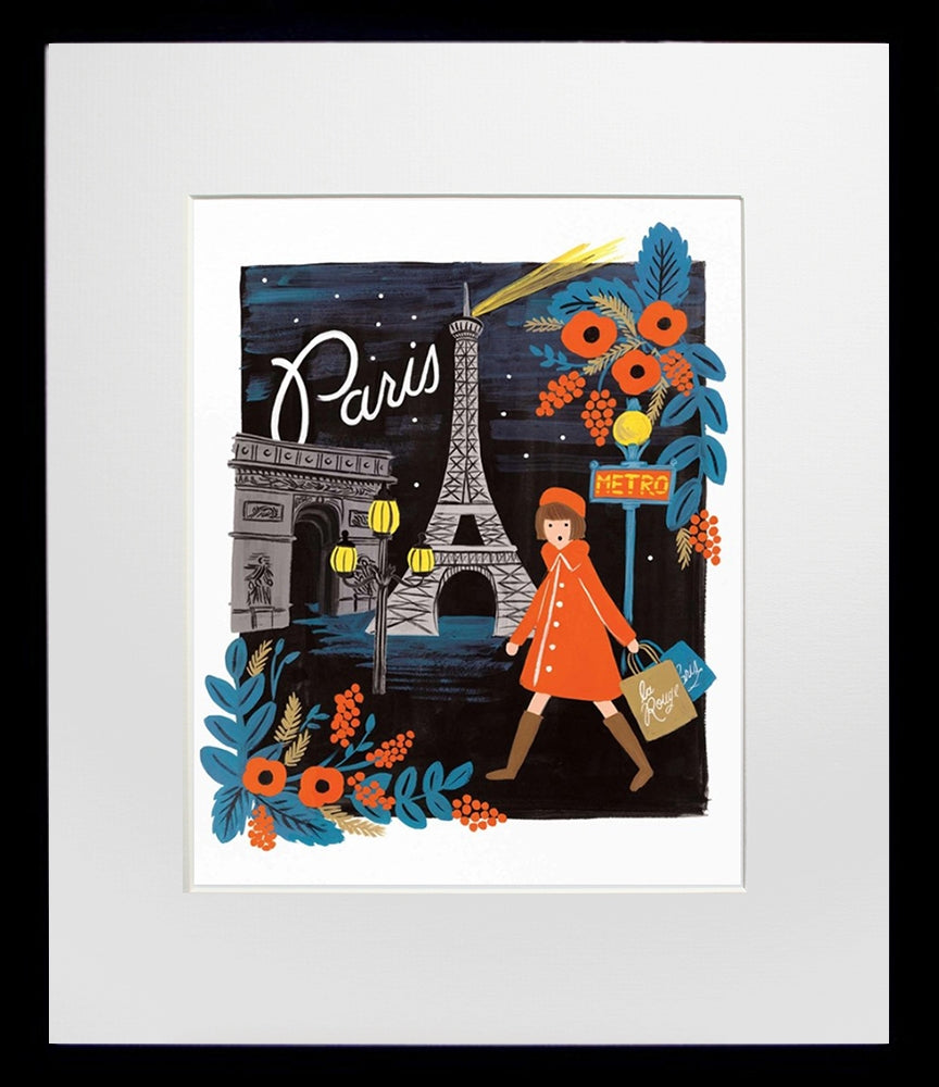 Travel Paris Black Frame
