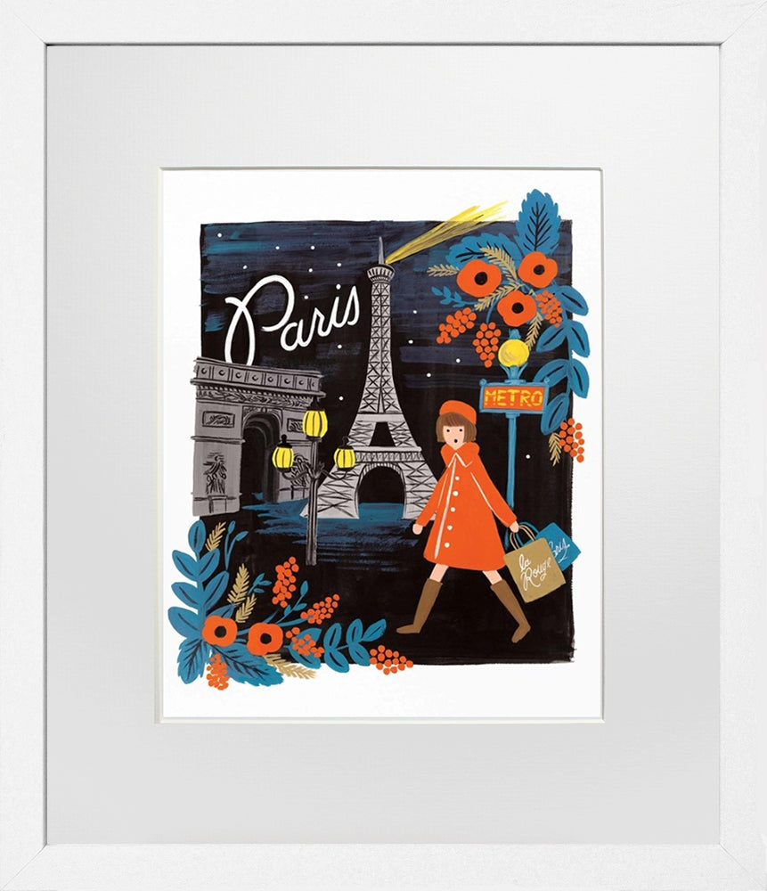 Travel Paris White Frame
