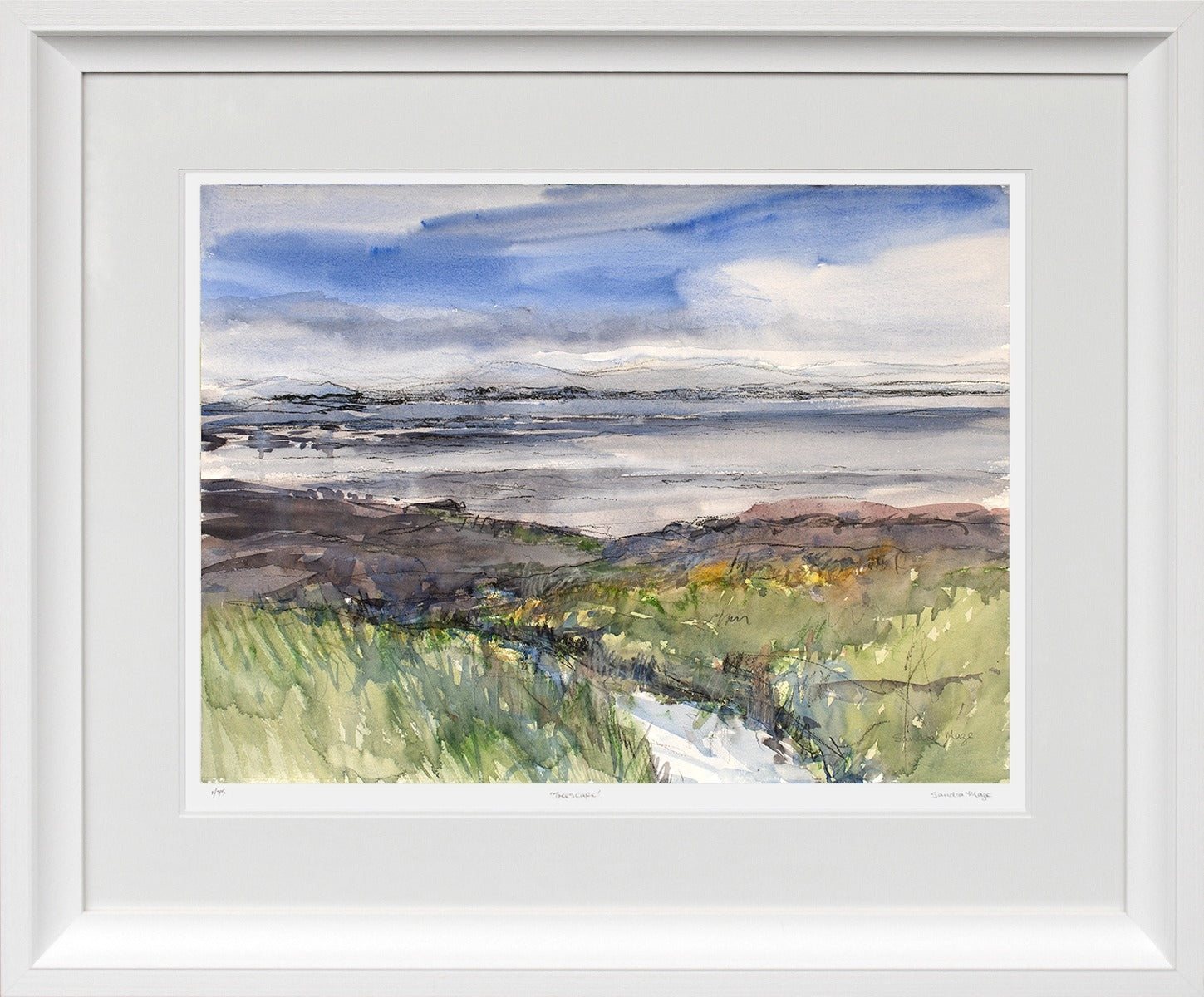 Print - Trawbreaga Bay, Donegal - Chunky White Frame
