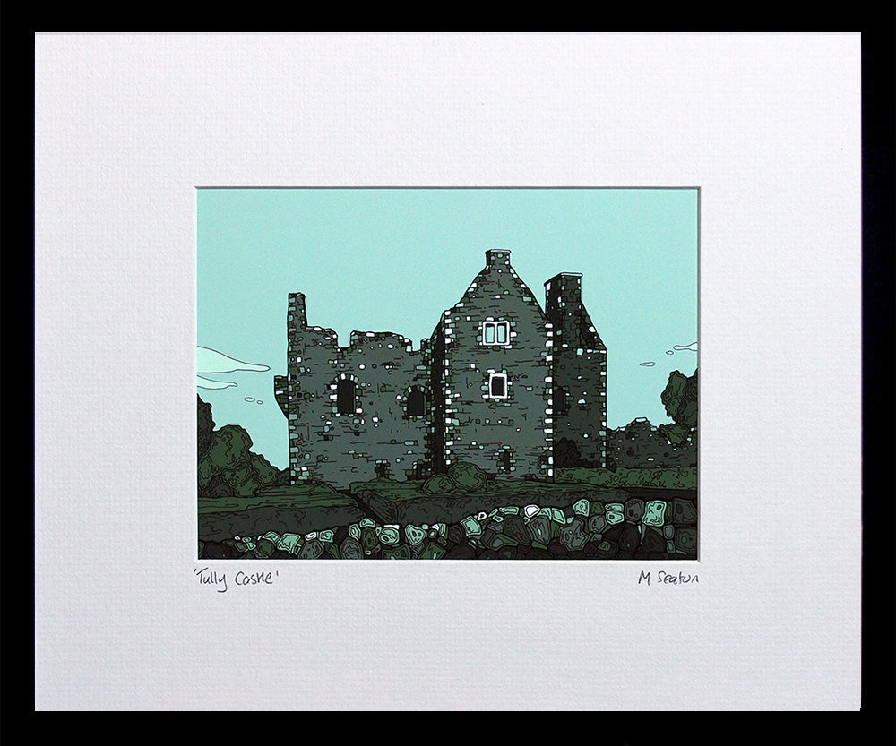 Tully Castle Small Flat Black Frame