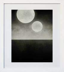 Two Moons White Frame