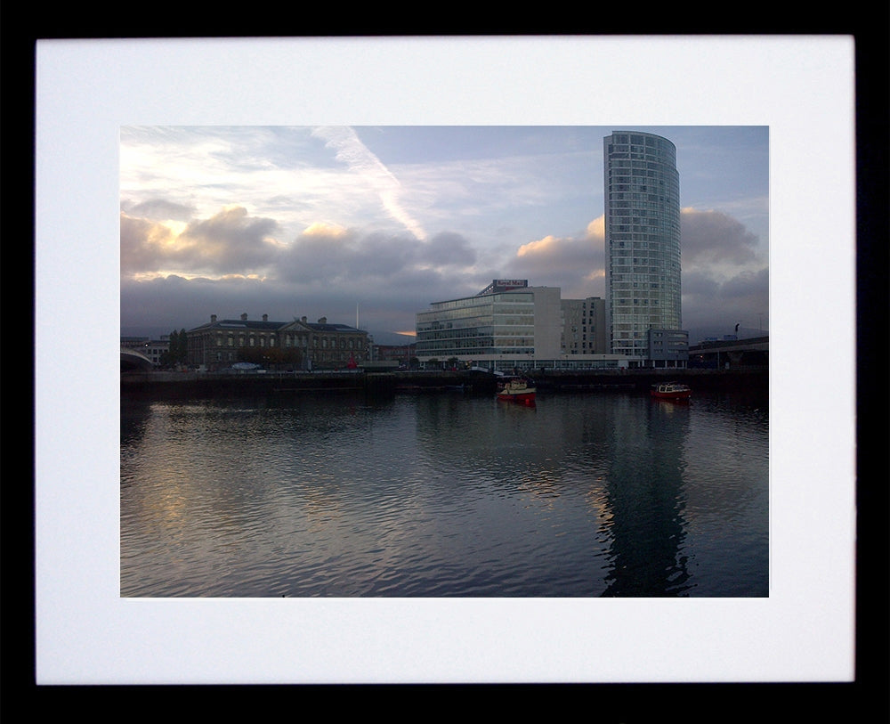 Two Little Red Boats (III) Black Frame