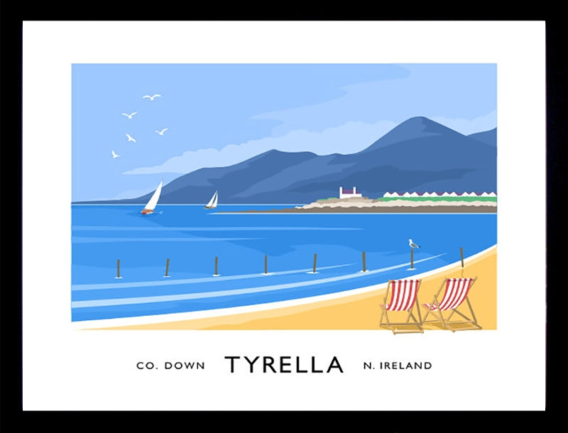 Co Down - Tyrella Frame Black 70x50