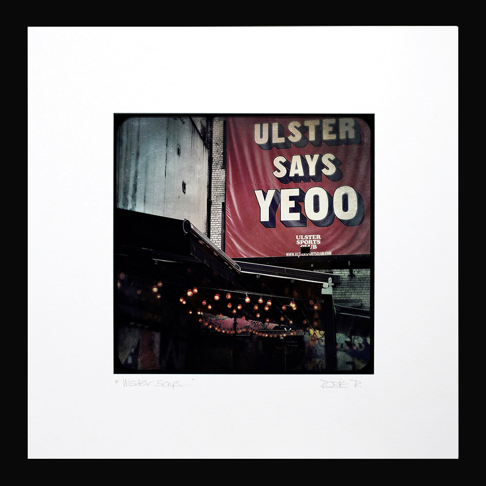 Belfast - Ulster Says... Black Frame (No Mount)