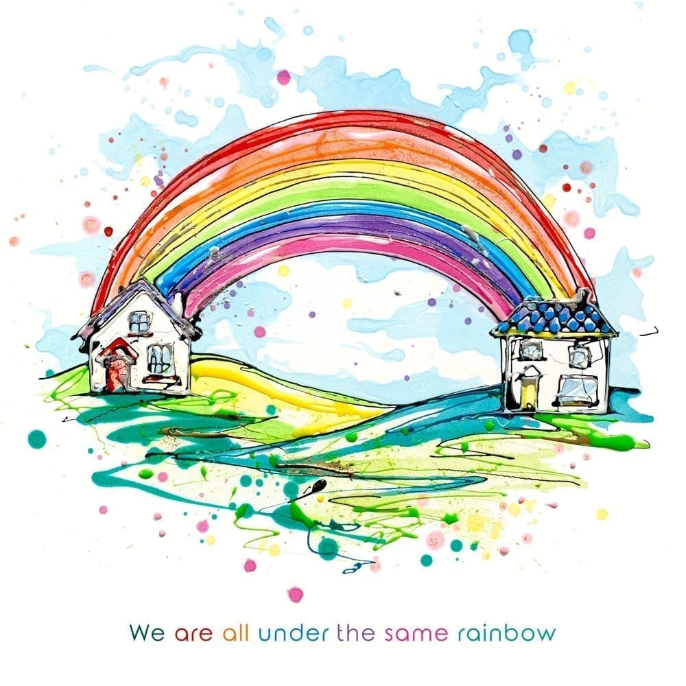 Print Open Edition Landscapes - Under the Same Rainbow-30 x 30-Unframed