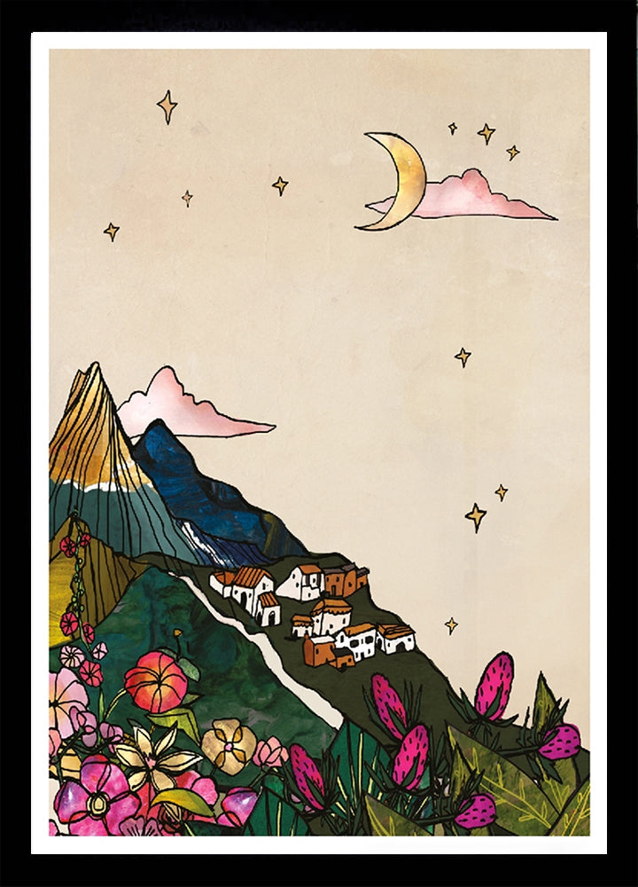 Under Another Sky-33 x 55.5-Black Box Frame (No Mount)