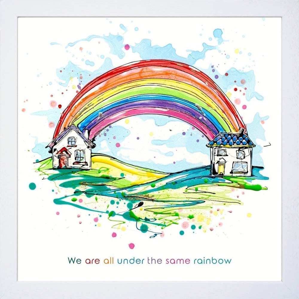 Print Open Edition Landscapes - Under the Same Rainbow-30 x 30-White Box Frame (No Mount)