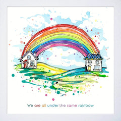 Print Open Edition Landscapes - Under the Same Rainbow-30 x 30-White Box Frame (No Mount)
