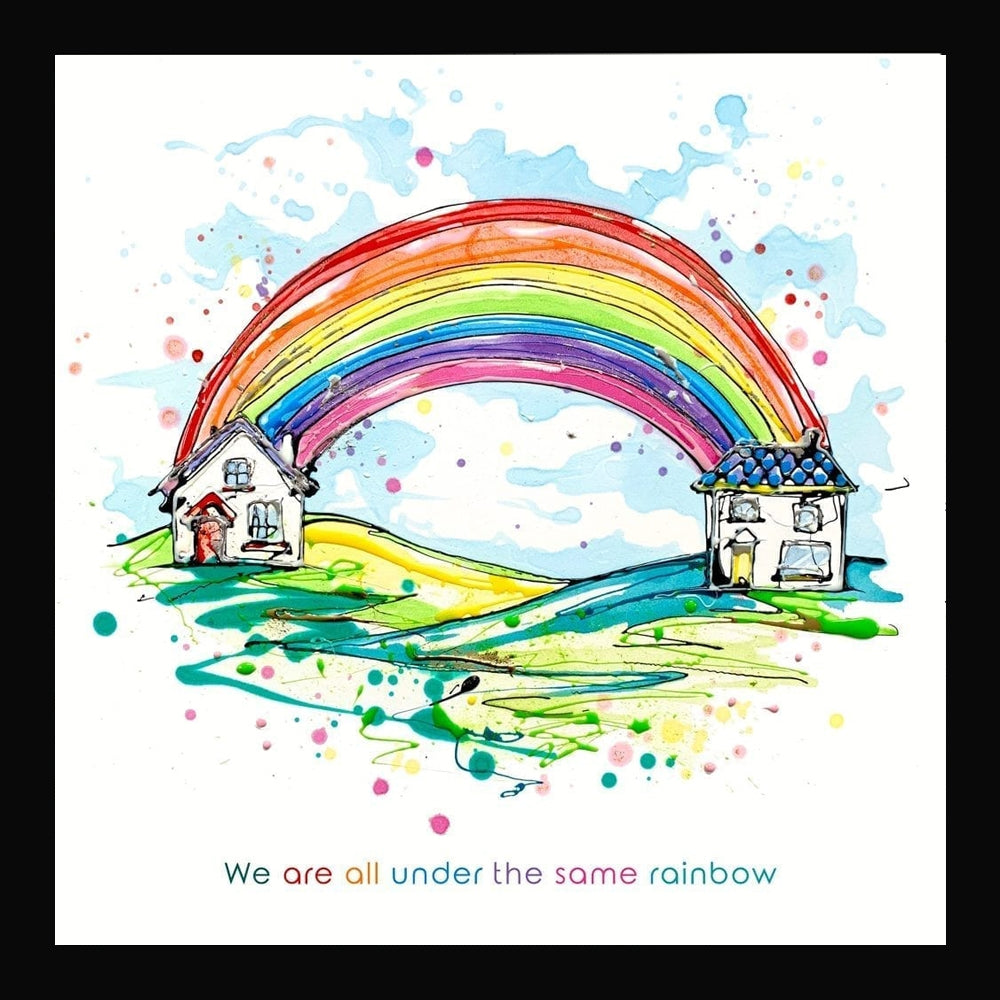 Print Open Edition Landscapes - Under the Same Rainbow-30 x 30-Black Box Frame (No Mount)