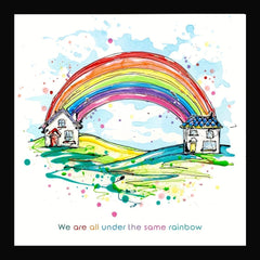 Print Open Edition Landscapes - Under the Same Rainbow-30 x 30-Black Box Frame (No Mount)