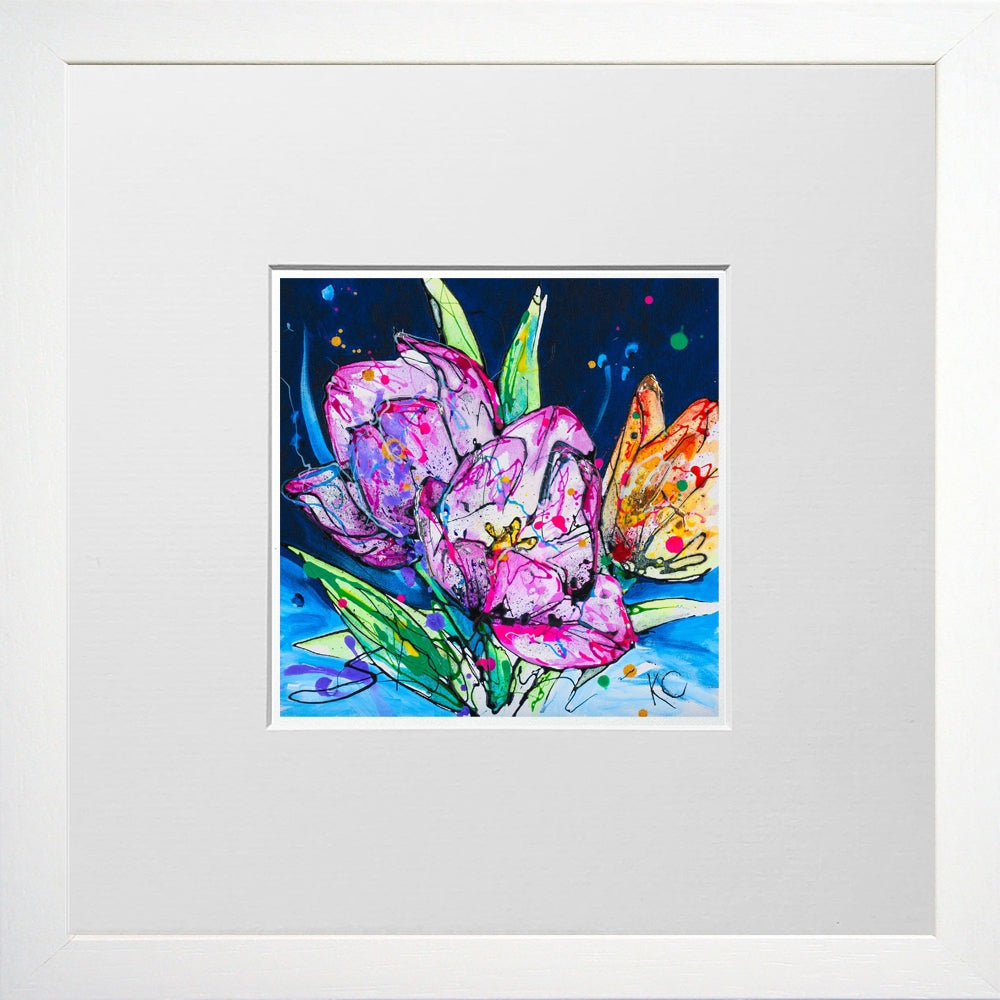 Print Open Edition Floral - Understanding-12 x 12-Small Flat White Frame