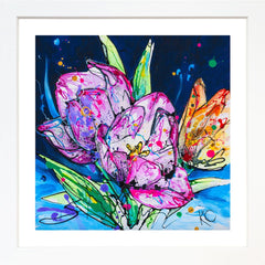 Print Open Edition Floral - Understanding-30 x 30-White Box Frame (No Mount)