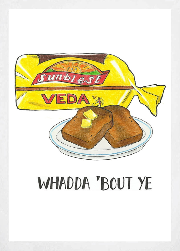Food - Veda Bread A2 White Frame