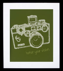 Vintage Argus Honour Your Vision (Olive) Framed