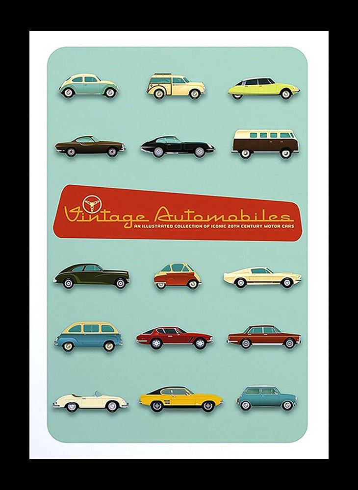 Vintage Automobiles - Flat Black Frame
