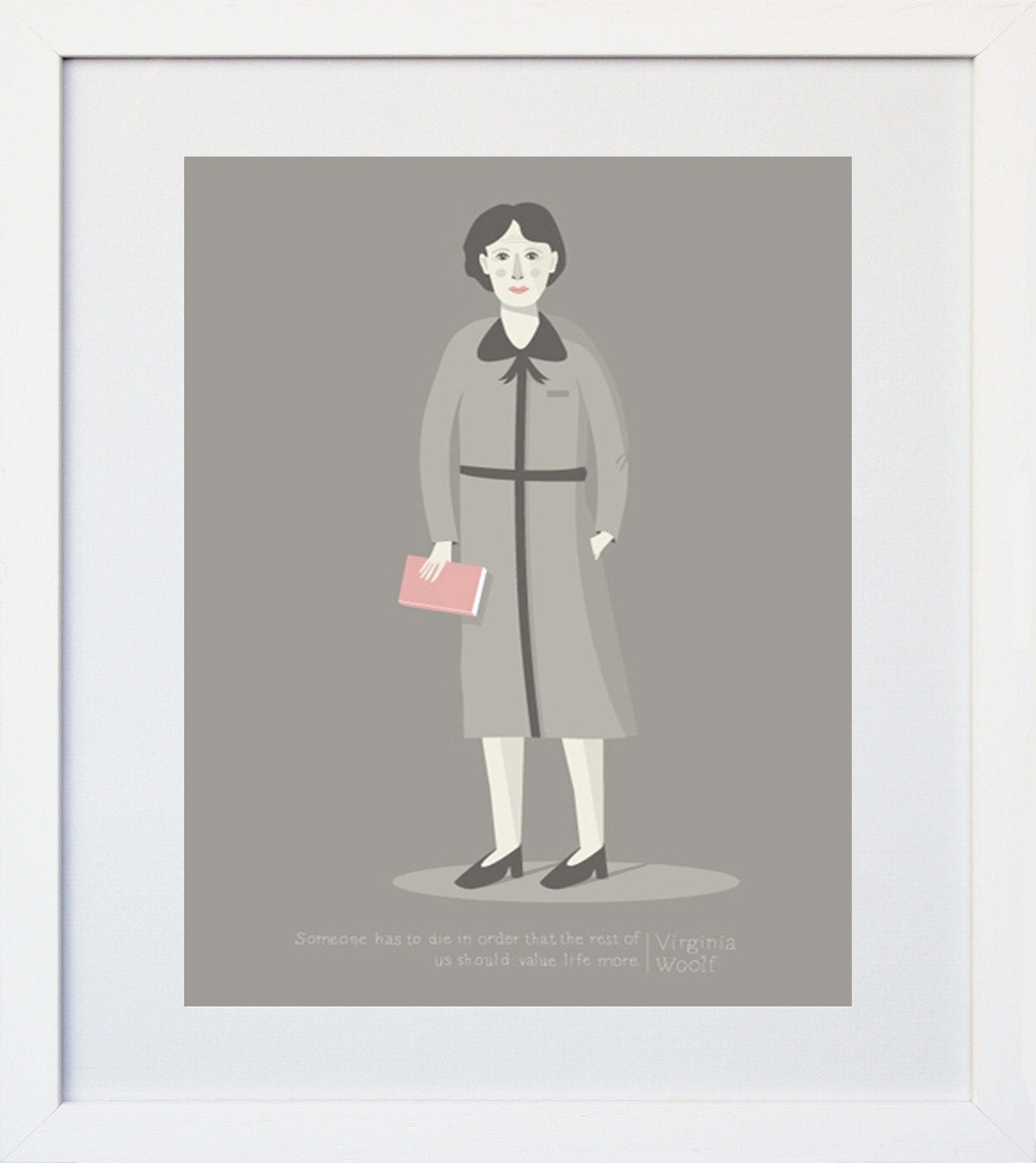 Virginia Woolf White Frame