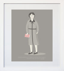 Virginia Woolf White Frame