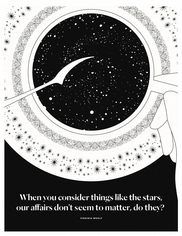 Virginia Woolf - Stars Unframed