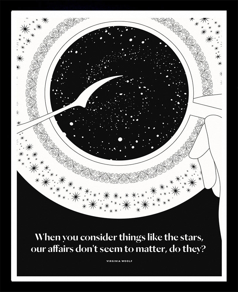 Virginia Woolf - Stars Black Box Frame