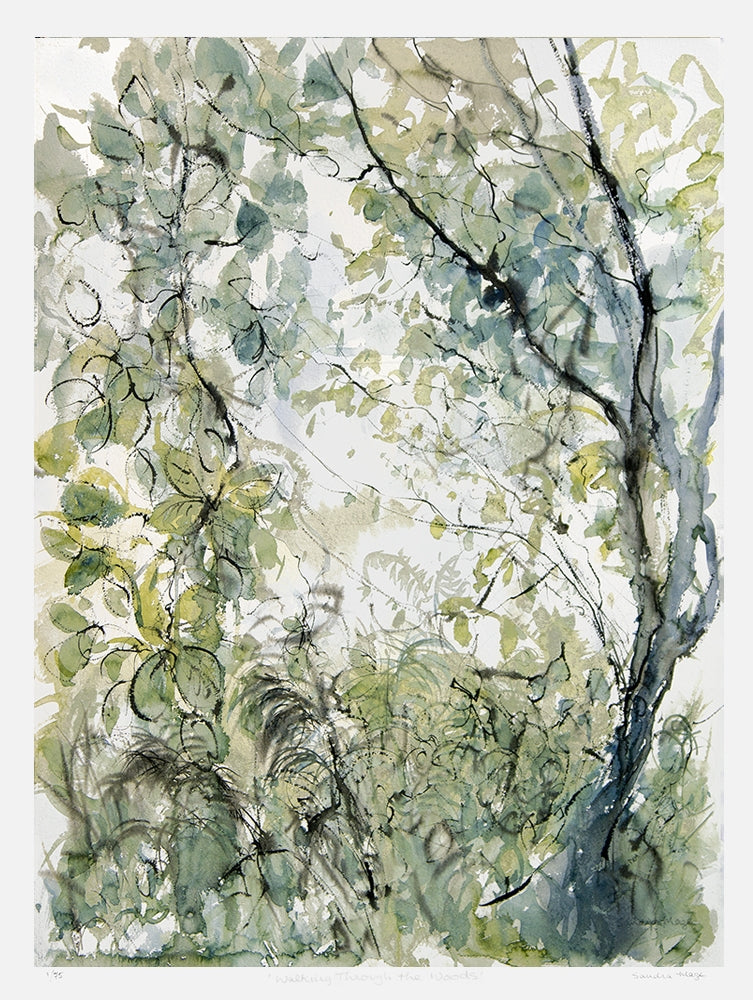 Print - Walking Through The Woods Unframed