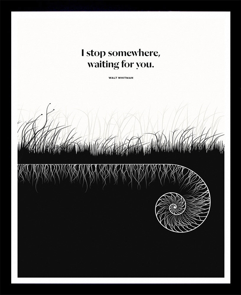 Walt Whitman - Wait Black Box Frame