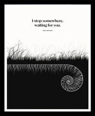 Walt Whitman - Wait Black Box Frame