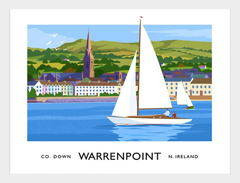Co Down - Warrenpoint Frame White 70x50