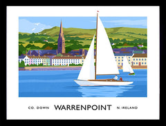 Co Down - Warrenpoint Frame Black 70x50