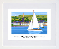 Co Down - Warrenpoint Frame White 40x30 With Mount
