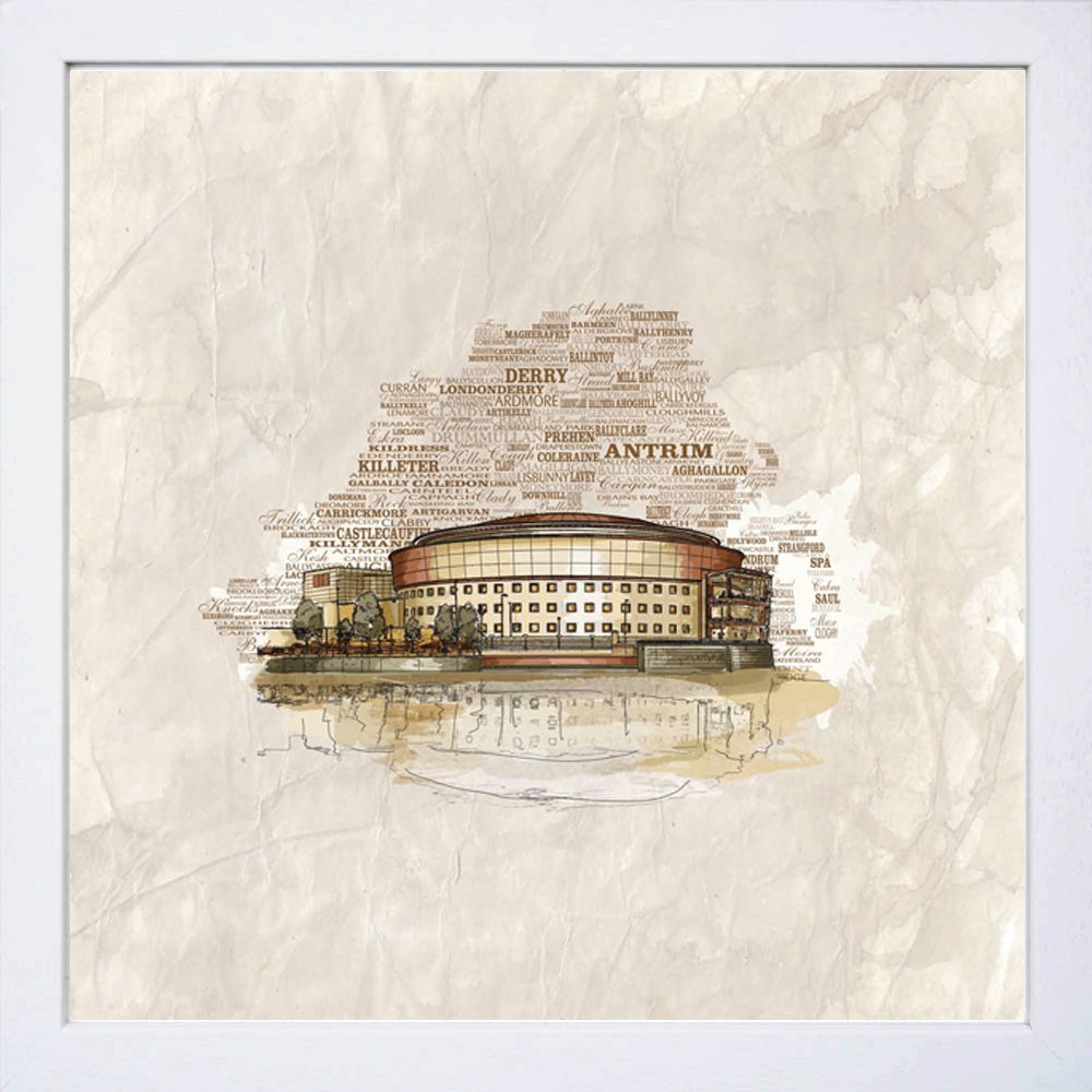 Belfast - Waterfront Hall White Frame