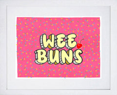 Northern Irish Slang - Wee Buns White Frame