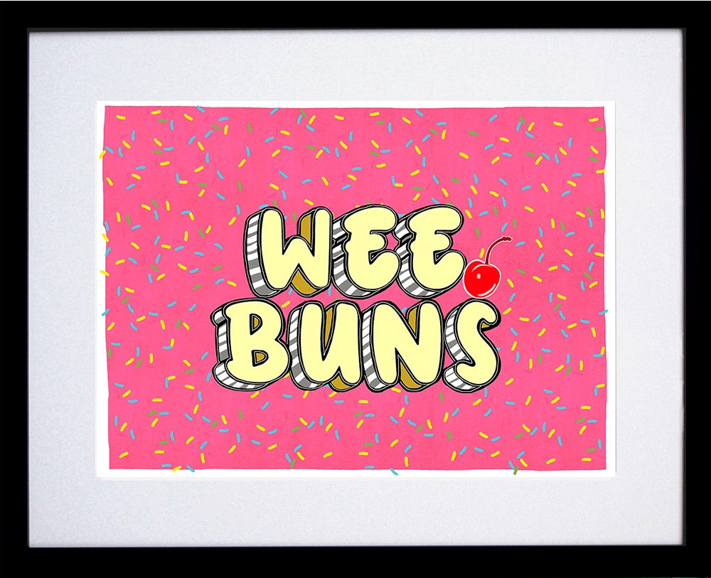 Northern Irish Slang - Wee Buns Black Frame