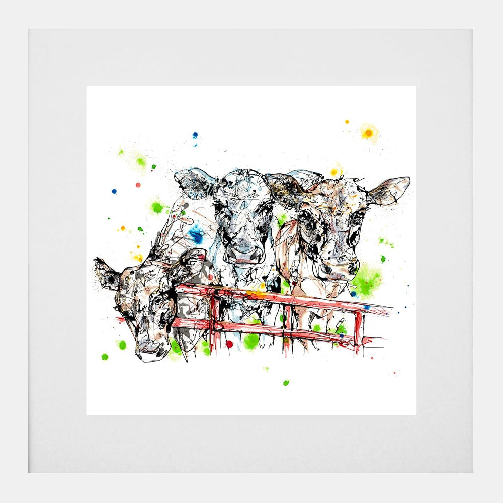 Print Open Edition Animals - Well Hello-30 x 30-White Box Frame (With Mount)