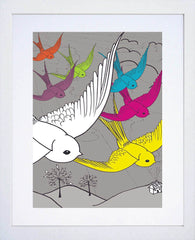 We're Moving White Frame