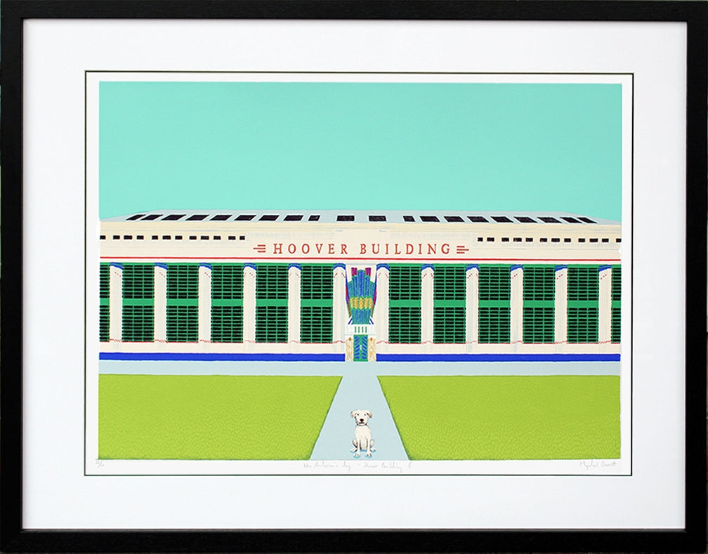 Wes Anderson's Dog - Hoover Building 2 Framed