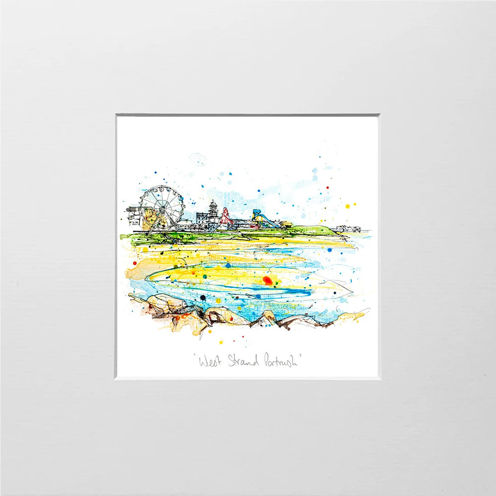 Print Open Edition Landscape - West Strand, Portrush-12 x 12-Unframed