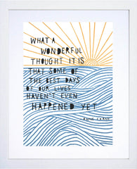 Other - What A Wonderful Thought White Frame